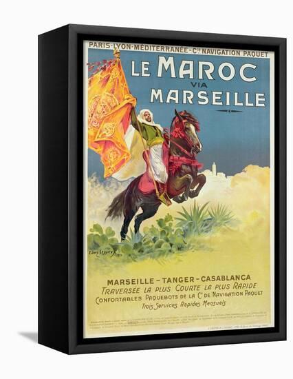 Morocco and Marseille Poster, 1913-Ernest Louis Lessieux-Framed Stretched Canvas