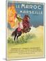 Morocco and Marseille Poster, 1913-Ernest Louis Lessieux-Mounted Giclee Print