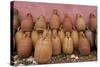 Morocco, Atlas Mountain. Pottery for Sale Along the Road-Michele Molinari-Stretched Canvas