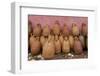 Morocco, Atlas Mountain. Pottery for Sale Along the Road-Michele Molinari-Framed Photographic Print