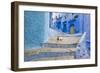 Morocco. Blue Narrow Streets and Neighborhooda of Chaouen-Emily Wilson-Framed Photographic Print