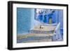 Morocco. Blue Narrow Streets and Neighborhooda of Chaouen-Emily Wilson-Framed Photographic Print