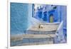 Morocco. Blue Narrow Streets and Neighborhooda of Chaouen-Emily Wilson-Framed Photographic Print