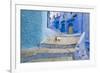 Morocco. Blue Narrow Streets and Neighborhooda of Chaouen-Emily Wilson-Framed Photographic Print