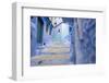 Morocco. Blue Narrow Streets and Neighborhooda of Chaouen-Emily Wilson-Framed Photographic Print