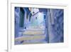 Morocco. Blue Narrow Streets and Neighborhooda of Chaouen-Emily Wilson-Framed Photographic Print