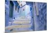 Morocco. Blue Narrow Streets and Neighborhooda of Chaouen-Emily Wilson-Mounted Photographic Print