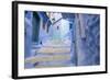 Morocco. Blue Narrow Streets and Neighborhooda of Chaouen-Emily Wilson-Framed Photographic Print