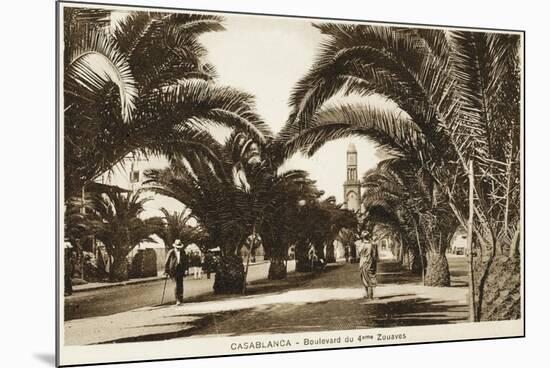 Morocco, Casablanca - Boulevard of the 4th Zouaves-null-Mounted Photographic Print