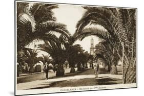 Morocco, Casablanca - Boulevard of the 4th Zouaves-null-Mounted Photographic Print