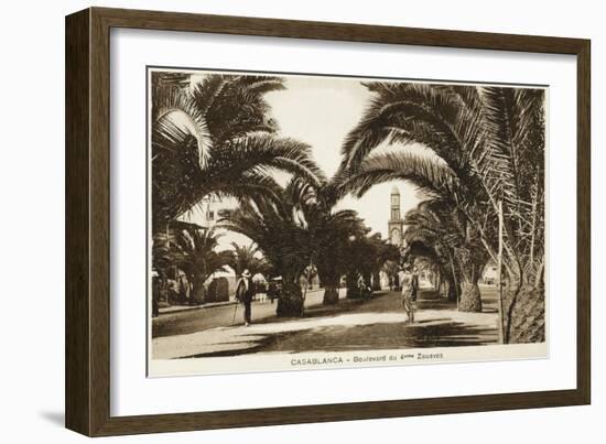 Morocco, Casablanca - Boulevard of the 4th Zouaves-null-Framed Photographic Print