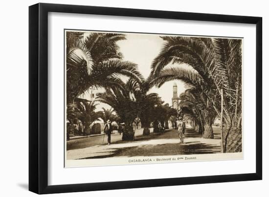 Morocco, Casablanca - Boulevard of the 4th Zouaves-null-Framed Photographic Print