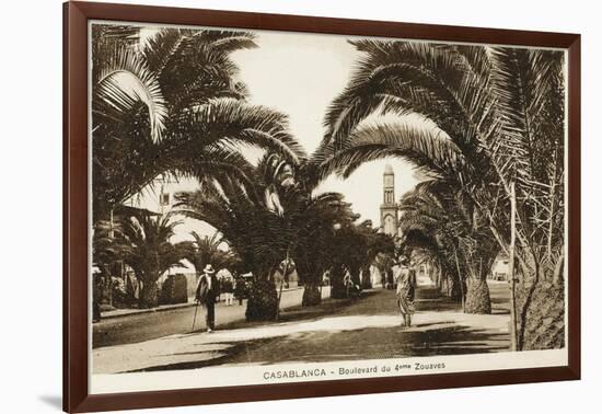 Morocco, Casablanca - Boulevard of the 4th Zouaves-null-Framed Photographic Print