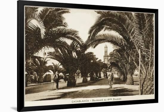 Morocco, Casablanca - Boulevard of the 4th Zouaves-null-Framed Photographic Print