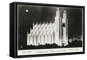 Morocco - Casablanca - Cathedral of the Sacred Heart-null-Framed Stretched Canvas