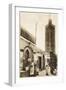 Morocco, Casablanca - New Medina, Fountain and Mosque-null-Framed Photographic Print