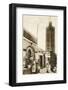 Morocco, Casablanca - New Medina, Fountain and Mosque-null-Framed Photographic Print