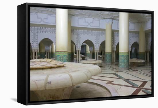 Morocco, Casablanca. the Great Mosque. the Ablutions Room-Michele Molinari-Framed Stretched Canvas