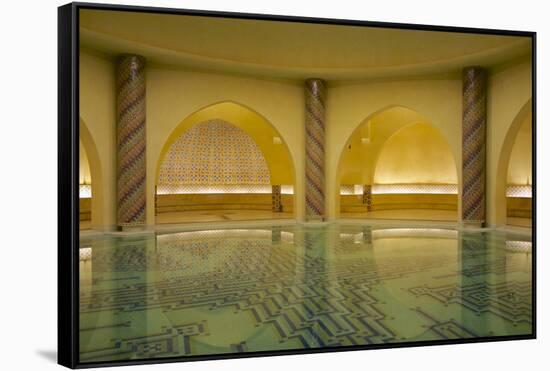 Morocco, Casablanca. the Great Mosque. the Ablutions Room-Michele Molinari-Framed Stretched Canvas