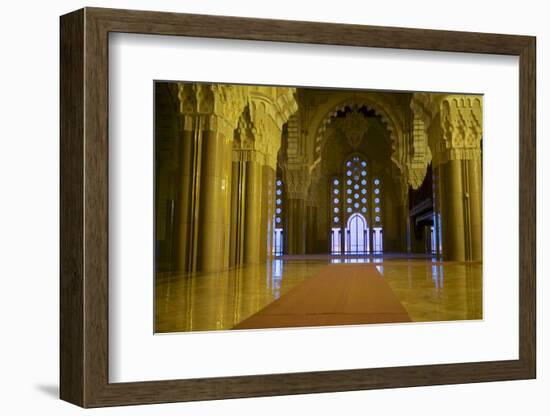 Morocco, Casablanca. the Great Mosque-Michele Molinari-Framed Photographic Print