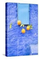 Morocco, Chaouen. Juice Seller Display of Oranges-Emily Wilson-Stretched Canvas