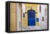 Morocco, Essaouira. Blue Recessed Door-Emily Wilson-Framed Stretched Canvas