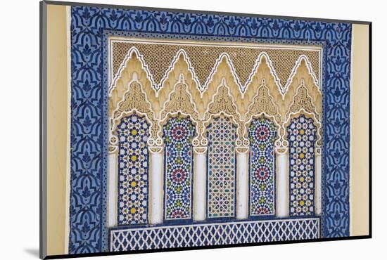 Morocco, Fes. a Detail of an Ornate Wall of the King's Palace-Brenda Tharp-Mounted Photographic Print