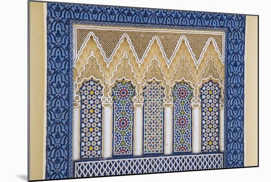 Morocco, Fes. a Detail of an Ornate Wall of the King's Palace-Brenda Tharp-Mounted Photographic Print