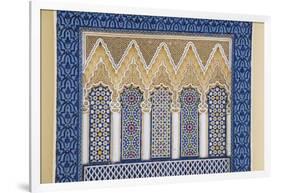 Morocco, Fes. a Detail of an Ornate Wall of the King's Palace-Brenda Tharp-Framed Photographic Print