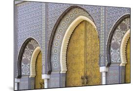Morocco, Fes. a Detail of the King's Palace Doors-Brenda Tharp-Mounted Photographic Print