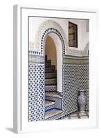 Morocco, Fes. Interior Detail of a Restored Riad-Brenda Tharp-Framed Photographic Print