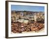 Morocco, Fes, Medina (Old Town), Traditional Old Tanneries-Michele Falzone-Framed Photographic Print