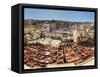 Morocco, Fes, Medina (Old Town), Traditional Old Tanneries-Michele Falzone-Framed Stretched Canvas