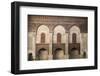 Morocco, Fes. the Ornate Interior of a Mosque Showing Cut Wood and Plaster Decoration-Brenda Tharp-Framed Photographic Print