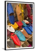 Morocco Fez Colorful Arab Shoes for Sale in Store on Rack-Bill Bachmann-Framed Premium Photographic Print