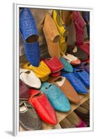 Morocco Fez Colorful Arab Shoes for Sale in Store on Rack-Bill Bachmann-Framed Premium Photographic Print