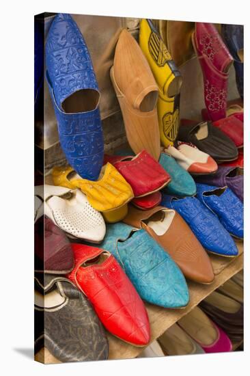 Morocco Fez Colorful Arab Shoes for Sale in Store on Rack-Bill Bachmann-Stretched Canvas