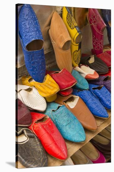 Morocco Fez Colorful Arab Shoes for Sale in Store on Rack-Bill Bachmann-Stretched Canvas