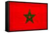 Morocco Flag Design with Wood Patterning - Flags of the World Series-Philippe Hugonnard-Framed Stretched Canvas