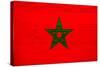 Morocco Flag Design with Wood Patterning - Flags of the World Series-Philippe Hugonnard-Stretched Canvas