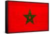 Morocco Flag Design with Wood Patterning - Flags of the World Series-Philippe Hugonnard-Framed Stretched Canvas