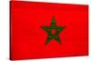 Morocco Flag Design with Wood Patterning - Flags of the World Series-Philippe Hugonnard-Stretched Canvas