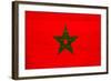 Morocco Flag Design with Wood Patterning - Flags of the World Series-Philippe Hugonnard-Framed Art Print