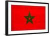 Morocco Flag Design with Wood Patterning - Flags of the World Series-Philippe Hugonnard-Framed Art Print