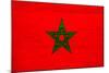 Morocco Flag Design with Wood Patterning - Flags of the World Series-Philippe Hugonnard-Mounted Art Print