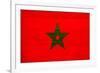 Morocco Flag Design with Wood Patterning - Flags of the World Series-Philippe Hugonnard-Framed Art Print