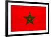 Morocco Flag Design with Wood Patterning - Flags of the World Series-Philippe Hugonnard-Framed Art Print