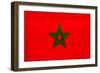 Morocco Flag Design with Wood Patterning - Flags of the World Series-Philippe Hugonnard-Framed Art Print