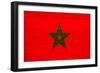 Morocco Flag Design with Wood Patterning - Flags of the World Series-Philippe Hugonnard-Framed Art Print