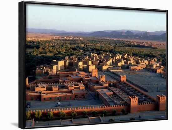 Morocco, General View Overlooking Tinerhir at Sunset, 1970s-null-Framed Photographic Print